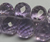 Faceted Amethyst drops from orissagems