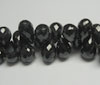 Faceted black onyx drops from orissagems