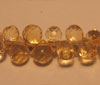 Faceted citrine drops from orissagems