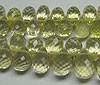 Faceted lemon topaz drops from orissagems
