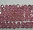 Fancy Cubic zirconia beads, Pink Color