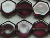  garnet hexagonal shape beads  from orissa gems