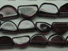  garnet " D" shape beads  from orissa gems