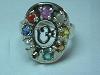Navratna Rings silver with om from Orissa gems &nbsp;